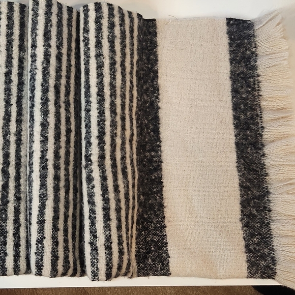 WRAP SCARF OVERSIZED super soft scarf/wrap, black with tan 78" × 24" - Picture 1 of 4